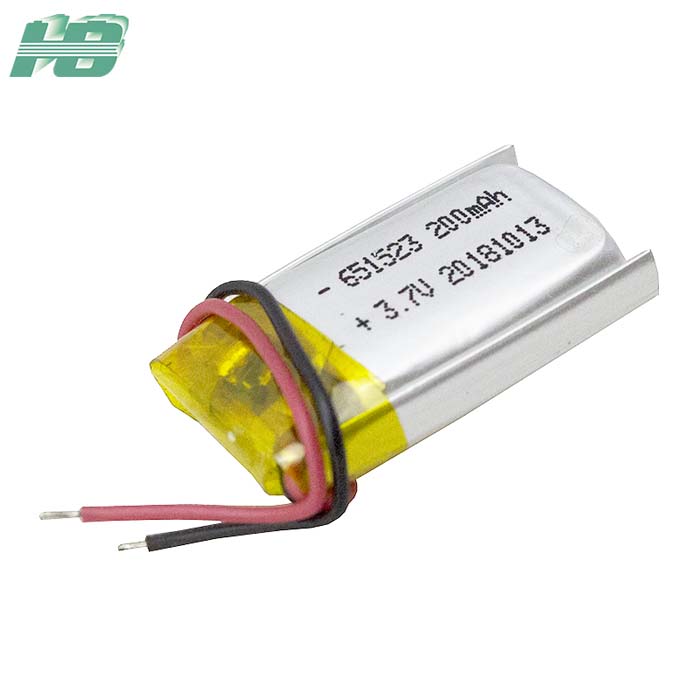 蓝狮651523聚合物<em>锂电池</em>200mAh三元锂离子可充电电池3.7V厂家直销