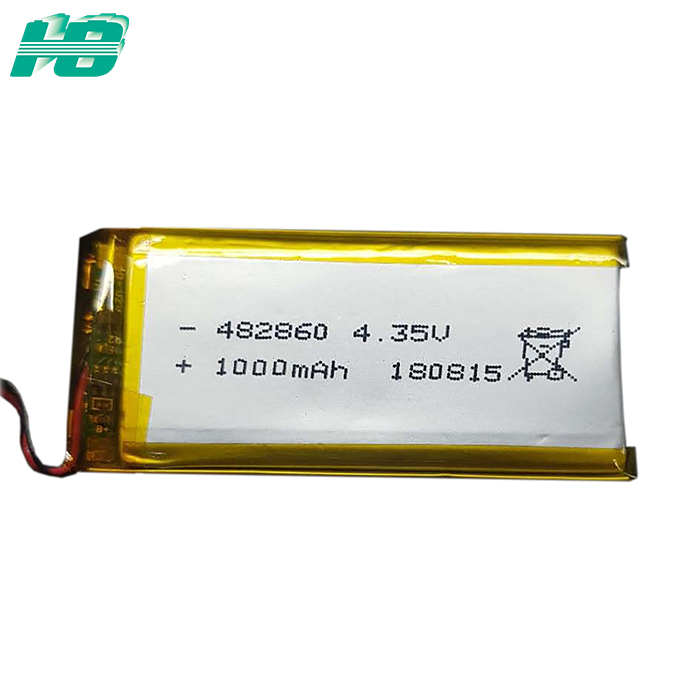 蓝狮482860聚合物1000mAh三元锂离子软包可充电<em>电池</em>3.7V厂家直销