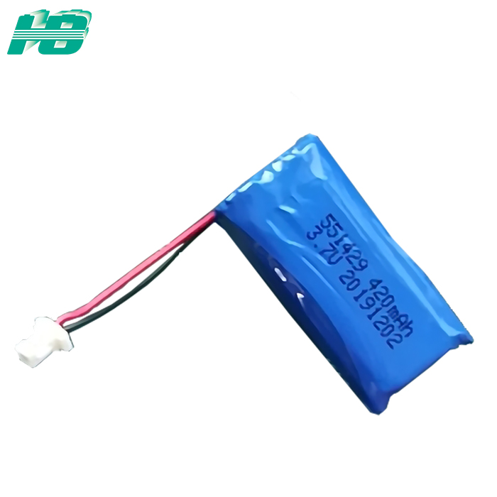 蓝狮551429聚合物锂电池420mAh三元锂离子软包可充电电池3.7V厂家