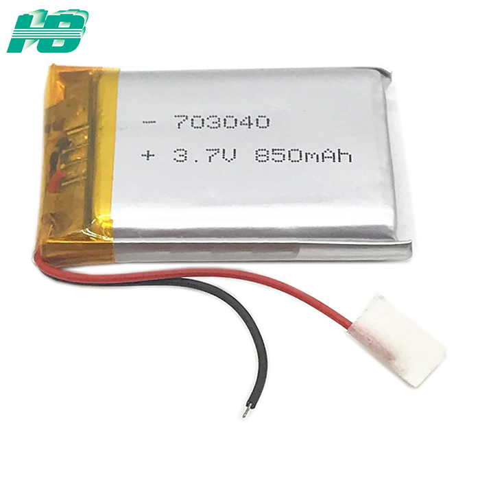 按需订制703040聚合物锂电池850mAh软包电池3.7V充电电池厂家直销