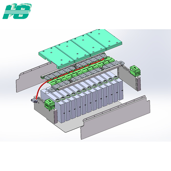 蓝狮400V20Ah机载电源系统108S2P锂离子动力电池组定制BMS电池厂