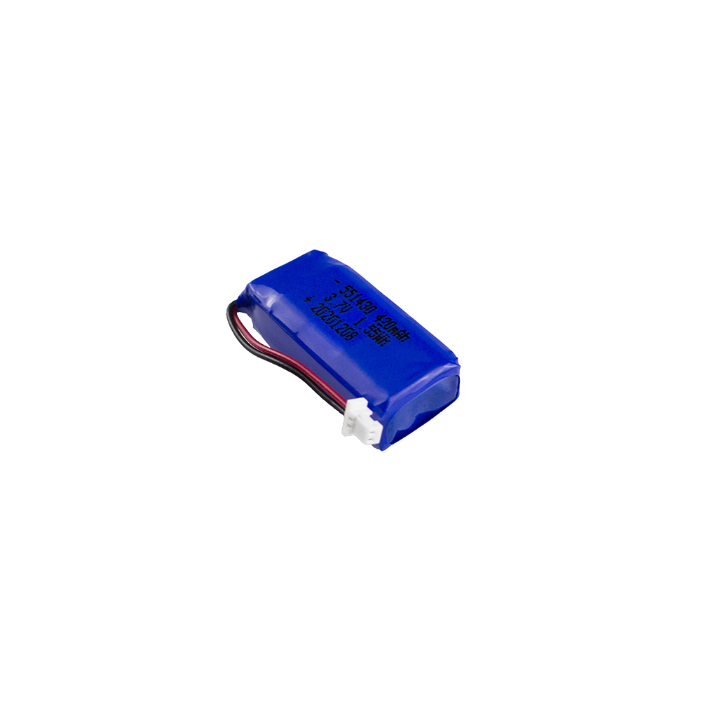 蓝狮551430聚合物锂电池420mAh智能水杯电源UN38.3认证电池包定制